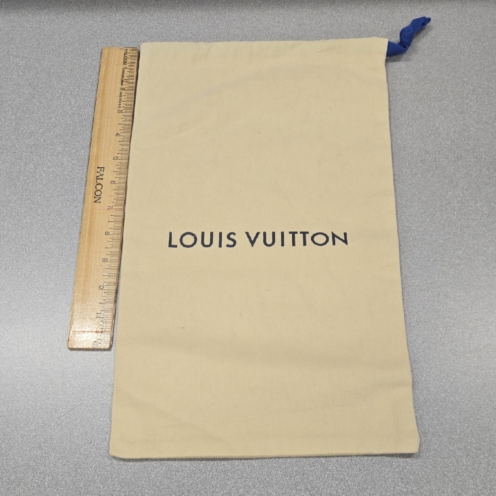 Louis Vuitton Cream Pouch with Blue Tie